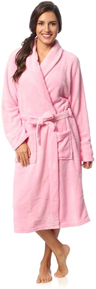 Price:$8.99 Regency New York Coral Fleece Robe at Amazon Women’s Clothing store