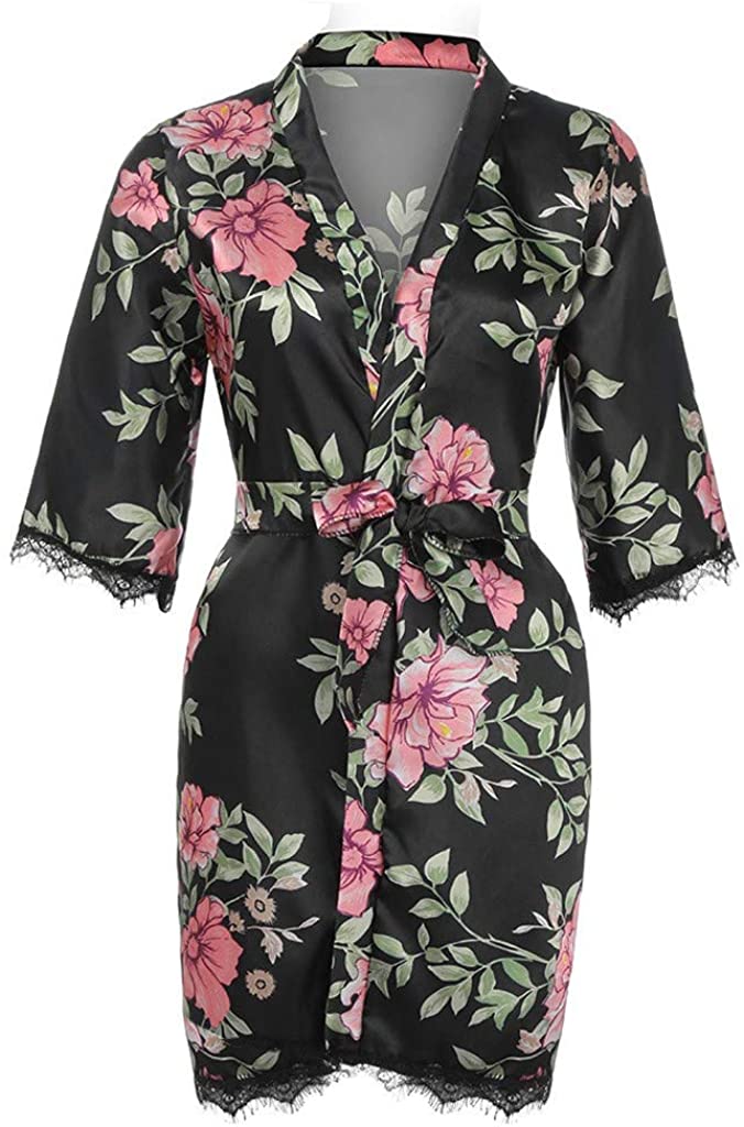 Price:$2.32 Women's Pure Short Silky Robes Bridesmaid Bride Party Satin Robes Sleepwear at Amazon Women’s Clothing store