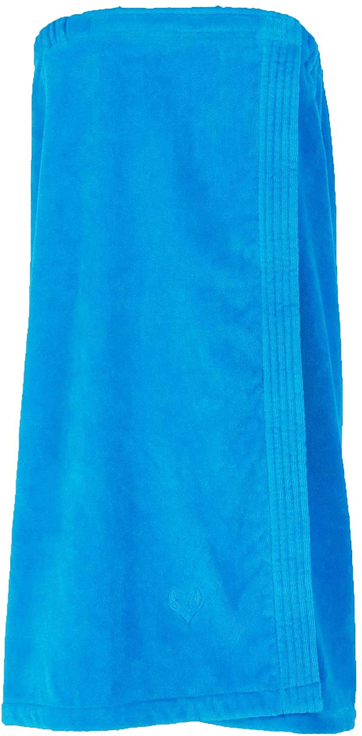 Price:$32.76 Ascentix Women's Adjustable Terry Shower Wrap, Aqua at Amazon Women’s Clothing store