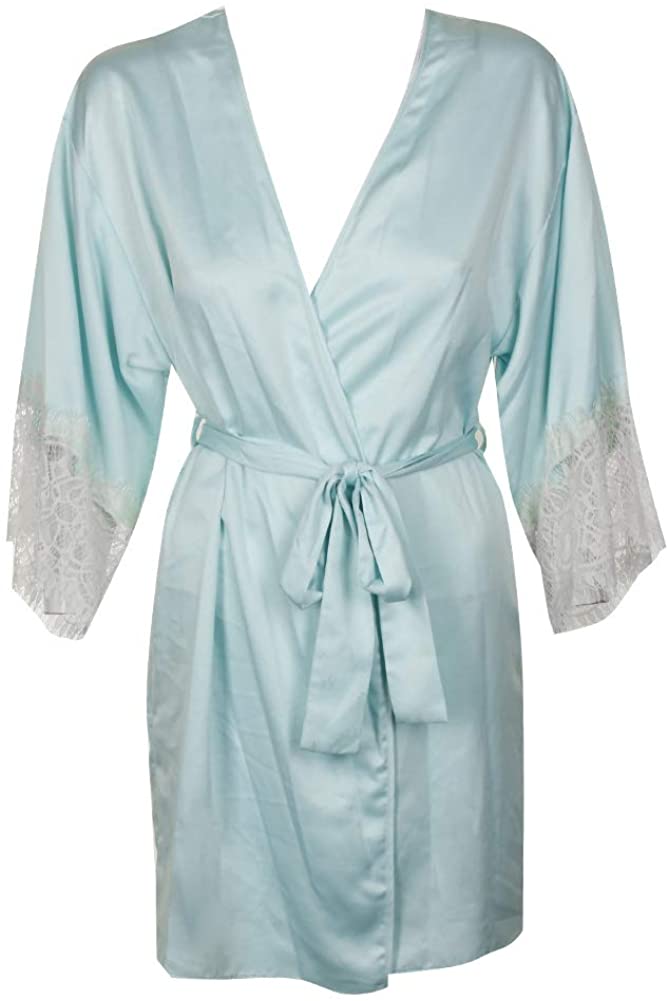 Price:$18.00 Flora Nikrooz Flora Womens Parker Lace-Sleeve Kimono Robe at Amazon Women’s Clothing store