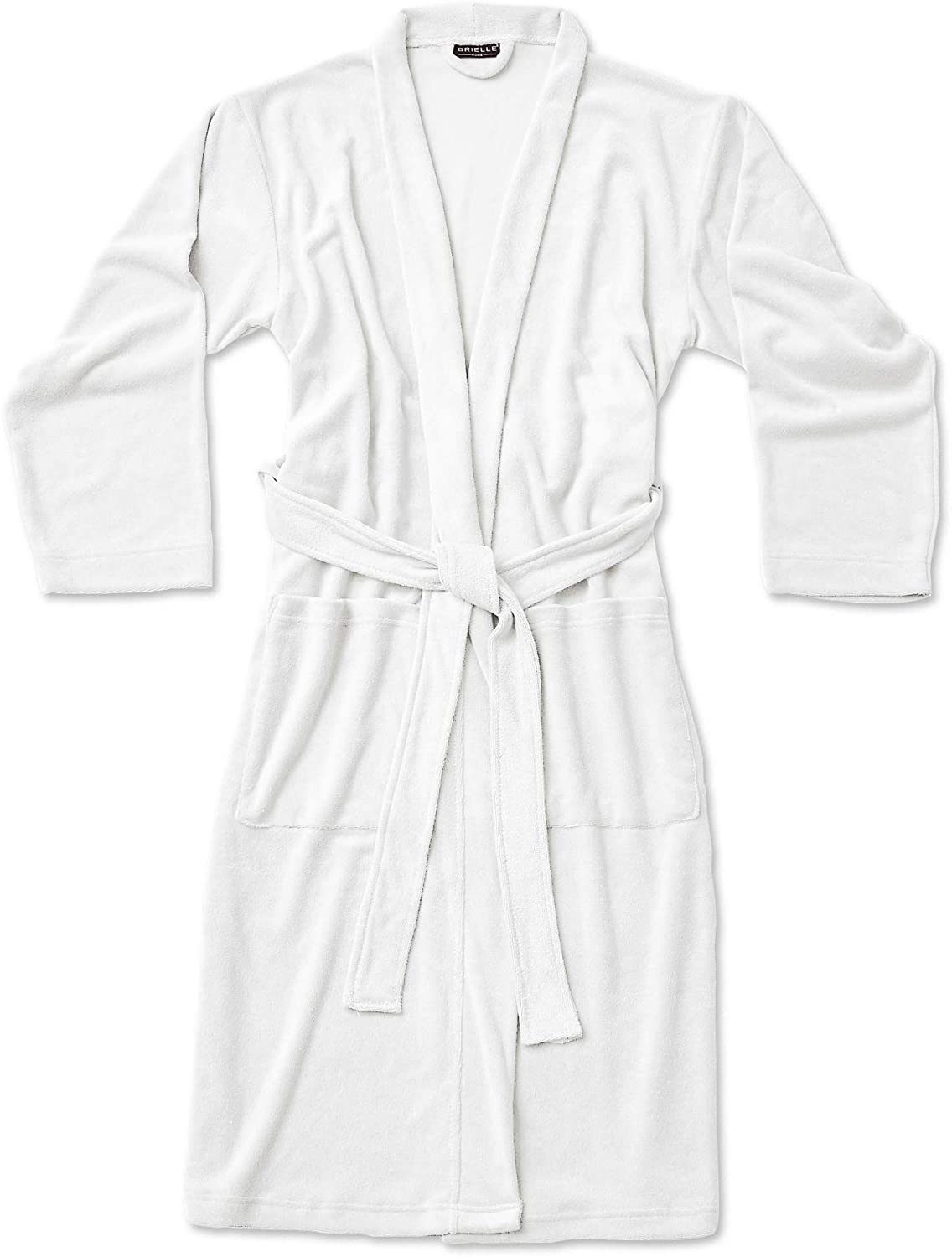 Price:$24.26    Brielle Terry Jersey Knit Bathrobe, Medium, White  Clothing