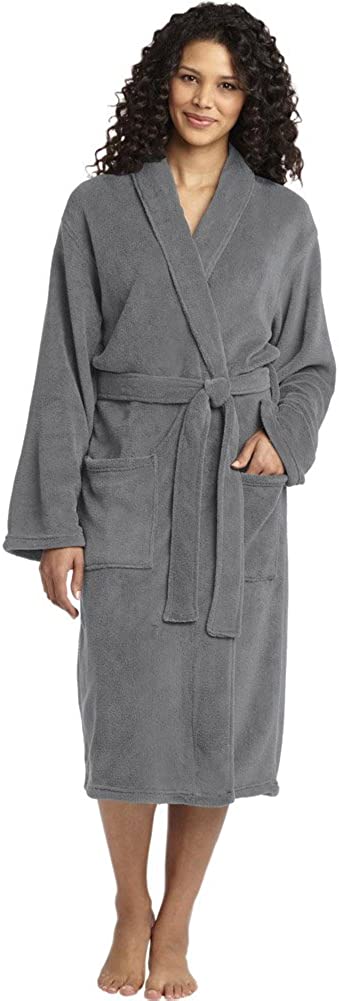 Price:$32.40 Port Authority Plush Microfleece Shawl Collar Robe at Amazon Women’s Clothing store