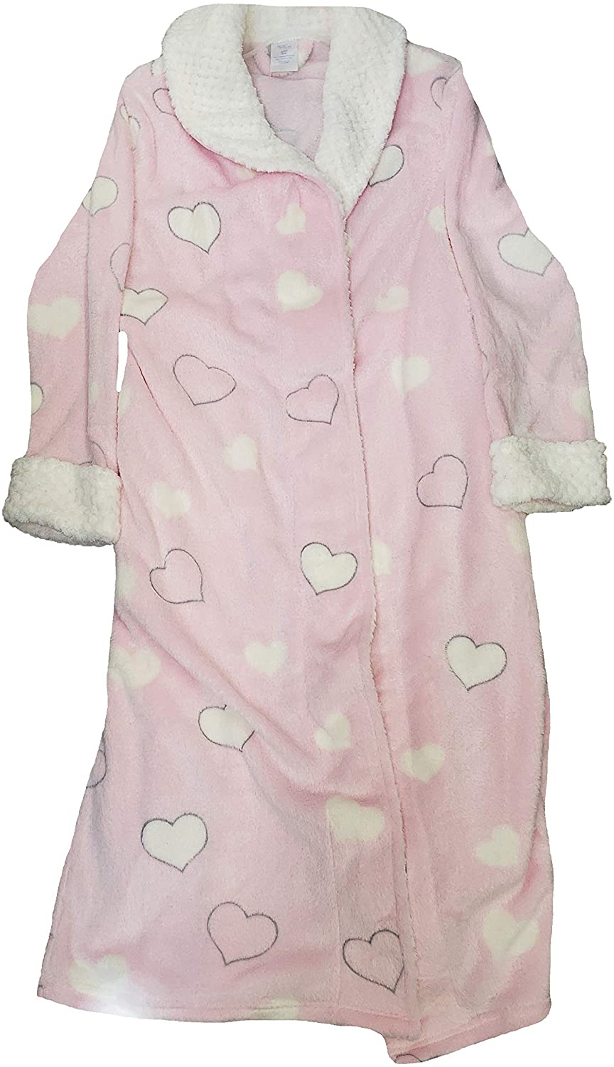 Price:$37.22 Secret Treasures Hearts Pink Tulip Superminky Fleece Sleep Robe at Amazon Women’s Clothing store