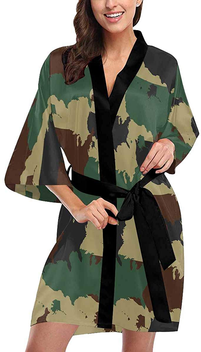 Price:$39.99 Custom Military Camouflage Pattern Women Kimono Robes Beach Cover Up for Parties Wedding (XS-2XL) at Amazon Women’s Clothing store