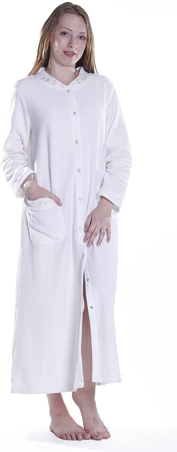 Price:$49.00    La Cera Women's Snap Front Robe  Clothing