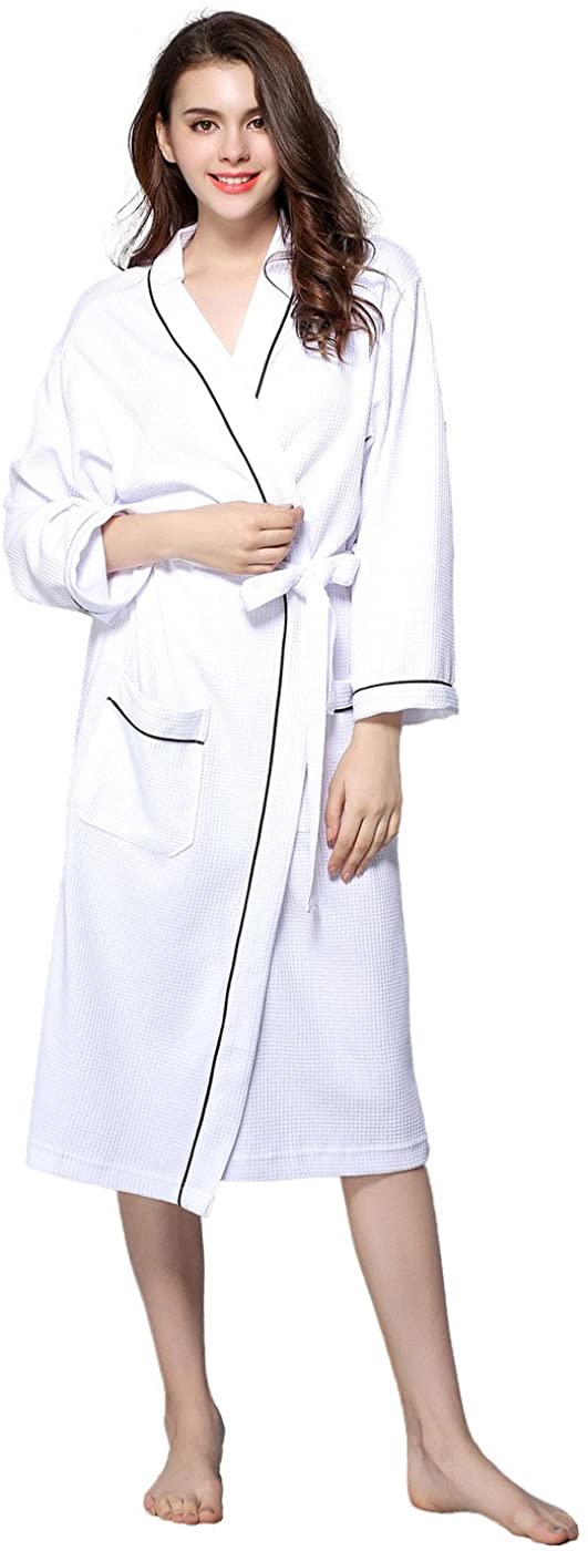 Price:$14.89 VERNASSA Women's Cotton Robe, Kimono Waffle Spa Bathrobe at Amazon Women’s Clothing store