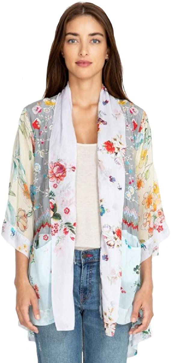 Price:$110.00 Johnny Was Patel Floral Embroidery Kimono - C47819-5 at Amazon Women’s Clothing store