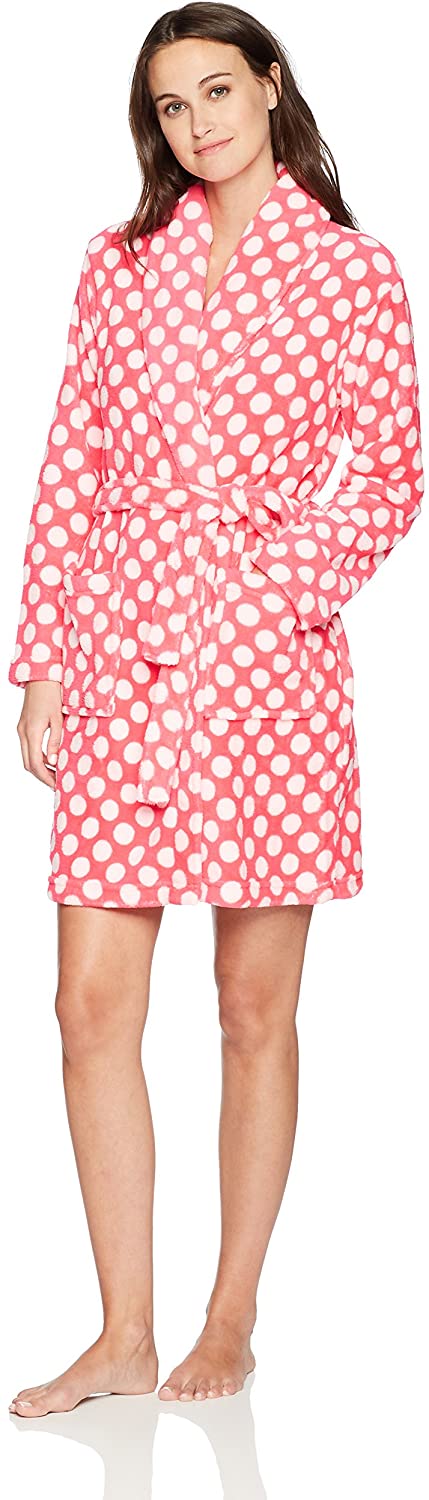 Price:$19.68 Totally Pink Women's Cozy Plush Robes, Pink, Extra Small at Amazon Women’s Clothing store