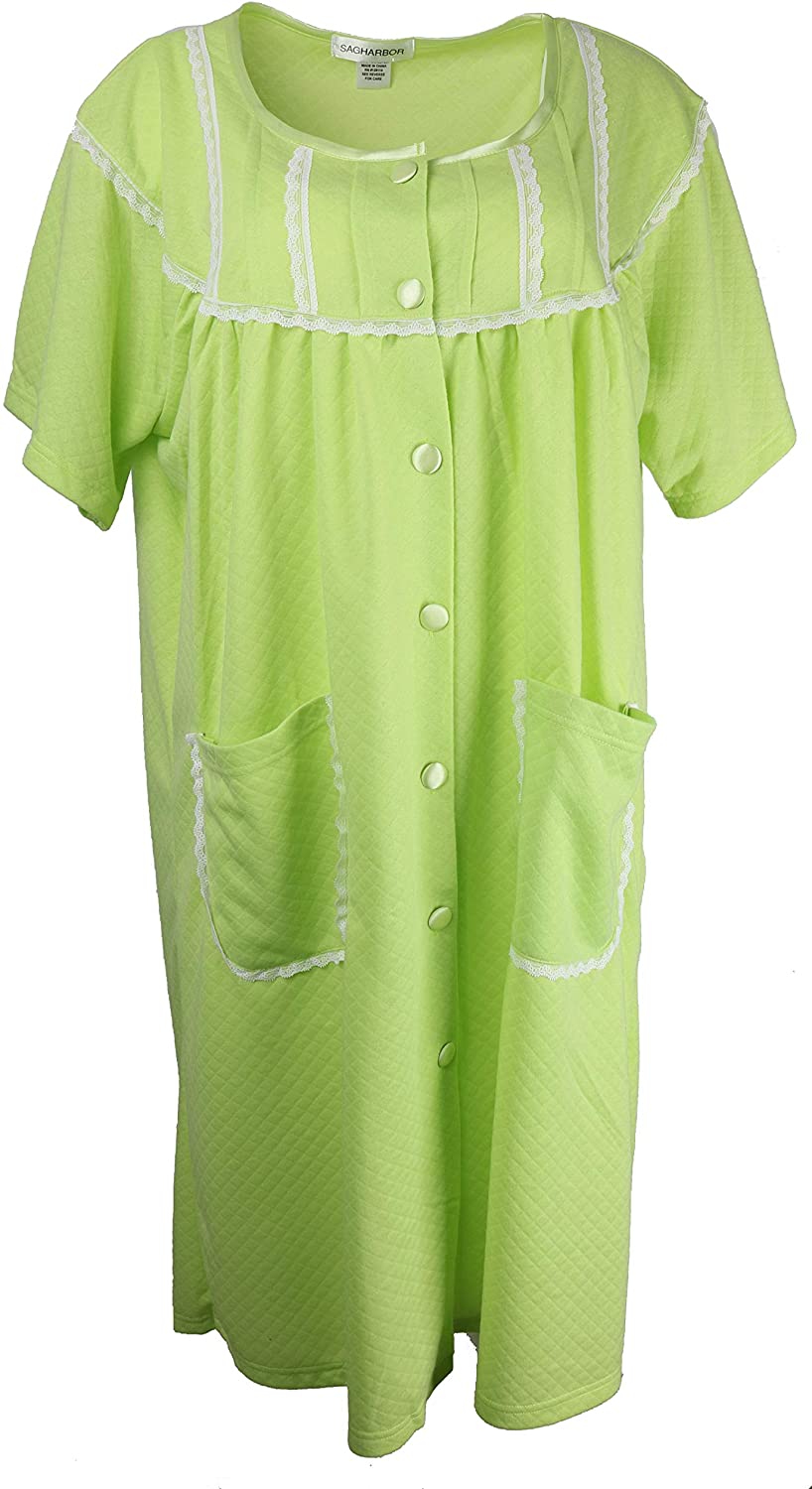 Price:$18.00 Sag Harbor Women's Plus Size Duster Robe, Button Down House Dress, Pockets at Amazon Women’s Clothing store