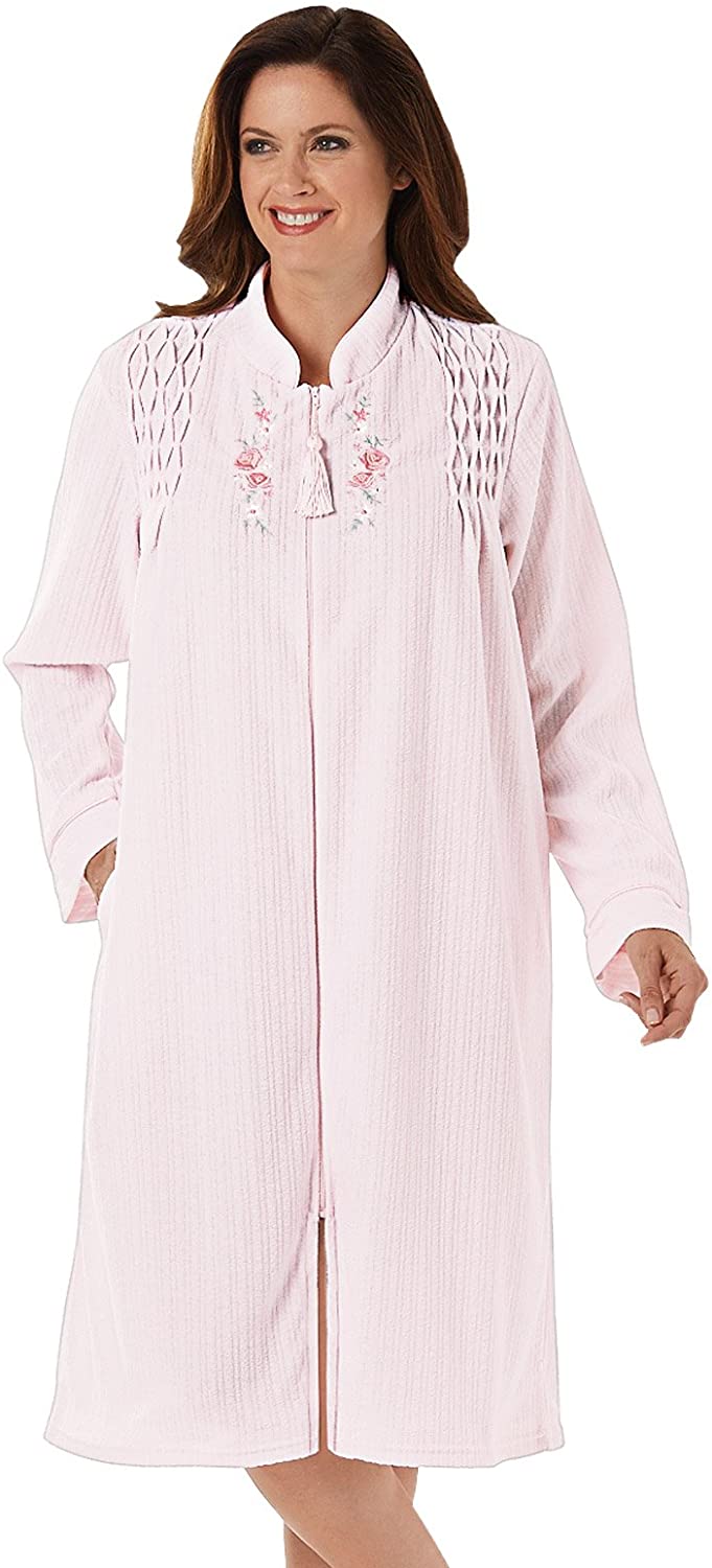 Price:$19.99 Carol Wright Gifts Smocked Fleece Robe at Amazon Women’s Clothing store