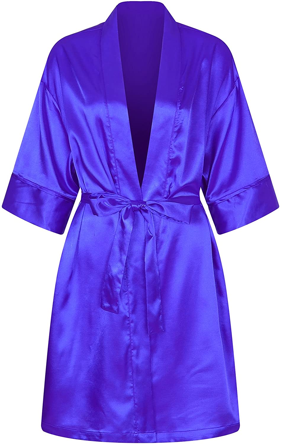 Price:$9.99 Richie House Women's Satin Bathrobe with Belt Size S-L RHW2495 at Amazon Women’s Clothing store