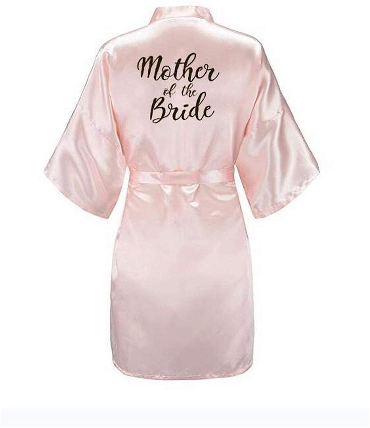 Price:$18.79 Bride Bridesmaid Robe with Letters Mother Sister of The Bride Wedding Gift Bathrobe Kimono Satin Robes at Amazon Women’s Clothing store