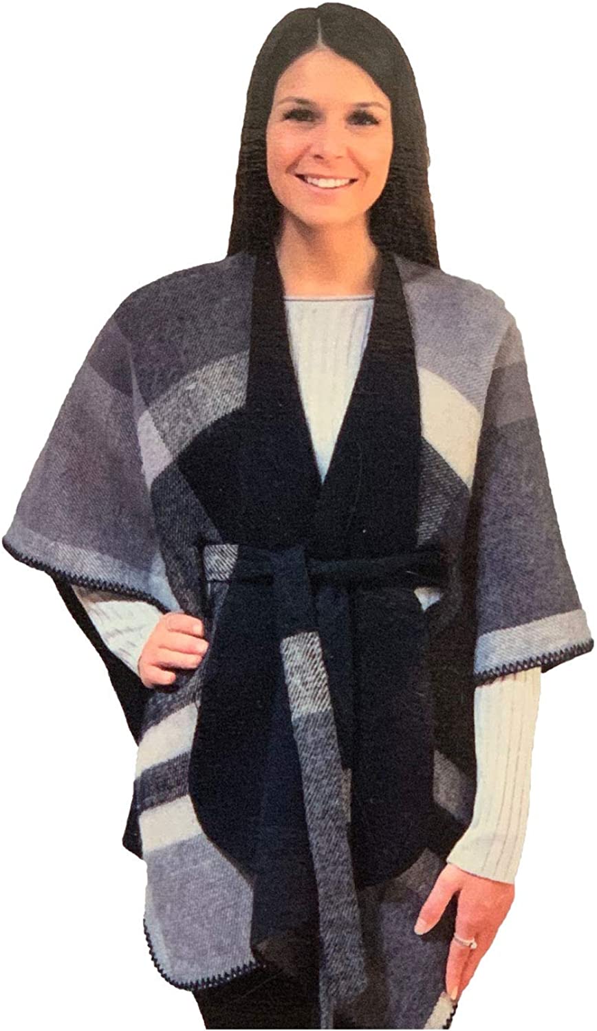 Price:$9.29 Emanuel Geraldo Women's Reversible Belted Wrap Dark Grey at Amazon Women’s Clothing store