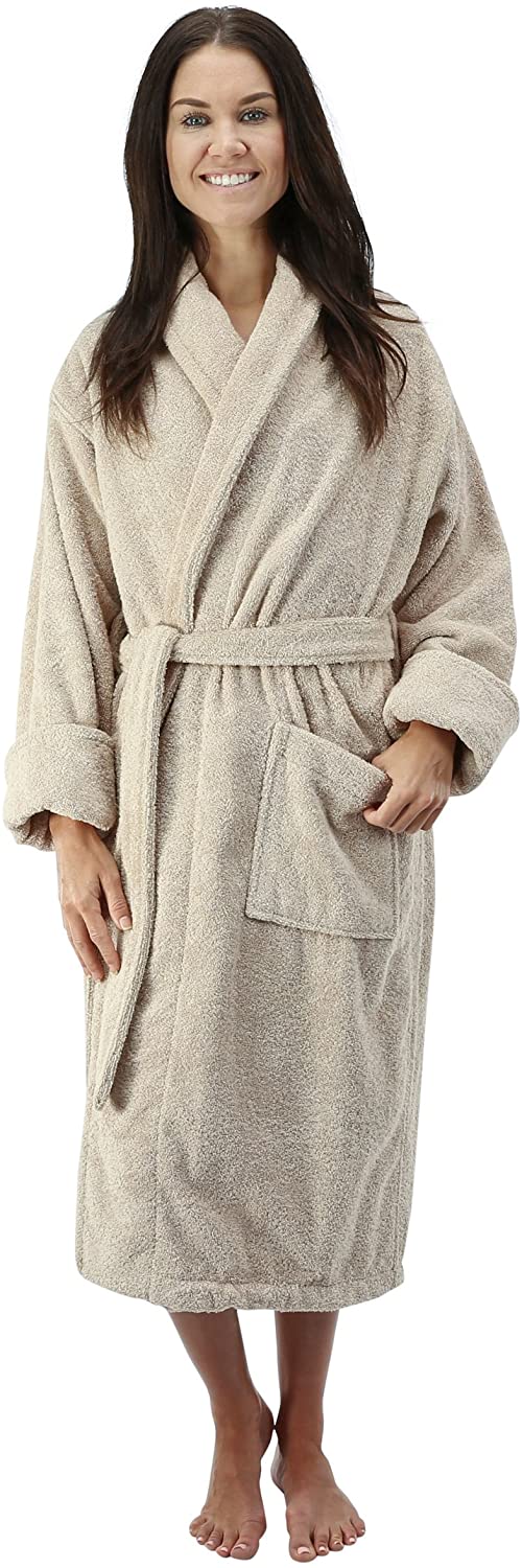 Price:$49.95 Comfy Robes Women's 16 oz. Turkish Terry Bathrobe at Amazon Women’s Clothing store