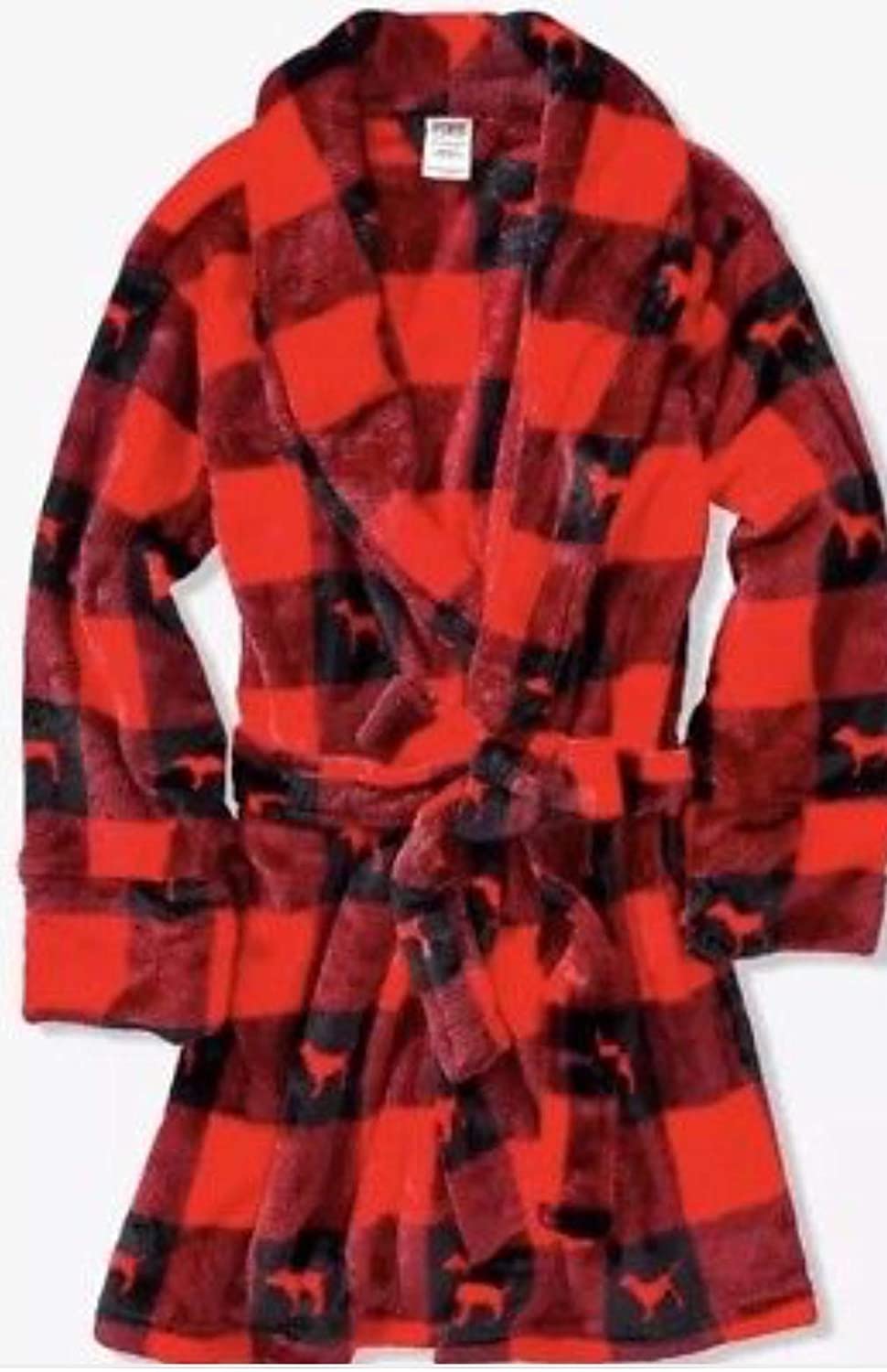 Price:$39.20    VICTORIA SECRET - EXCULSIVE RED HOLIDAY PLAID SHORT ROBE SIZE XS - SMALL. RARE - SOLD OUT- PINK FASHON SHOW SHORT ROBE  Clothing