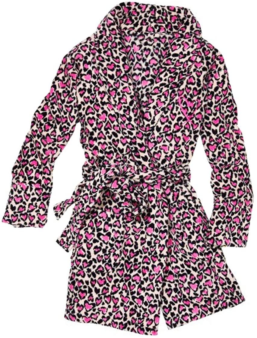 Price:$54.48 Victoria's Secret Cozy Soft Short Robe Leopard Pink Hearts XS/S at Amazon Women’s Clothing store