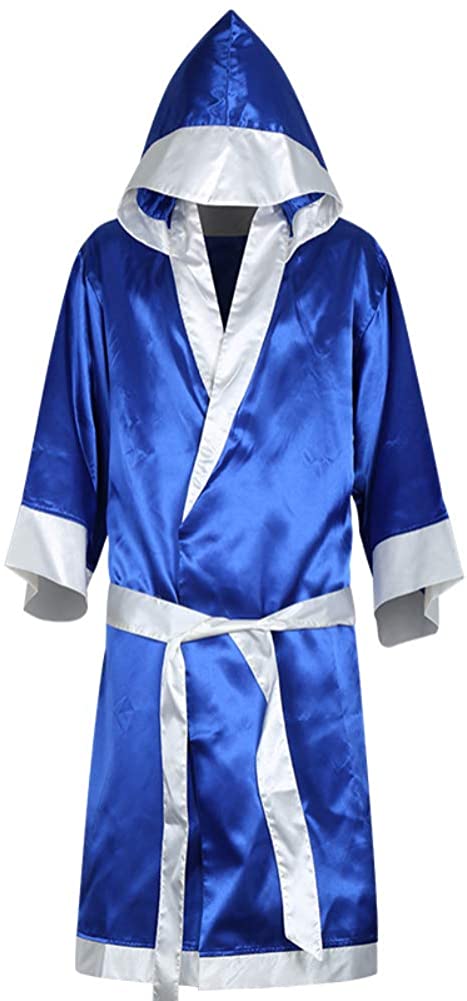 Price:$14.66    Phoenixb2c Boxing Robe with Hood Boxing Robe for Men and Women Boxing Robe Satin  Clothing