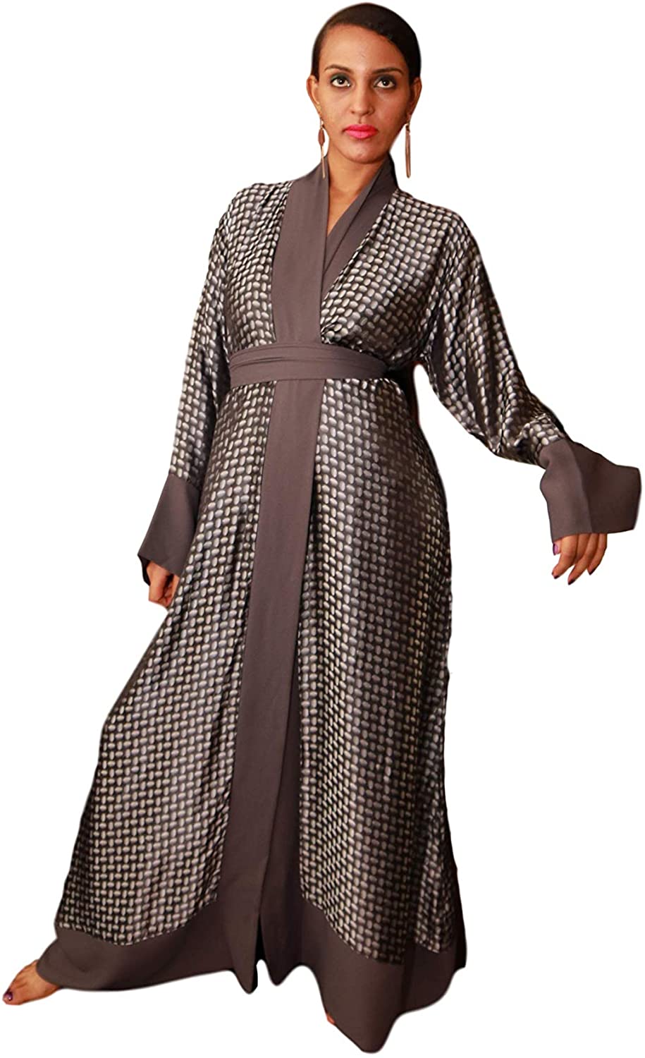 Price:$120.00 Ellectives Silk Satin Kimonos Plus Size Lingerie Robe Dressing Gown Boho Loungewear Dresses at Amazon Women’s Clothing store