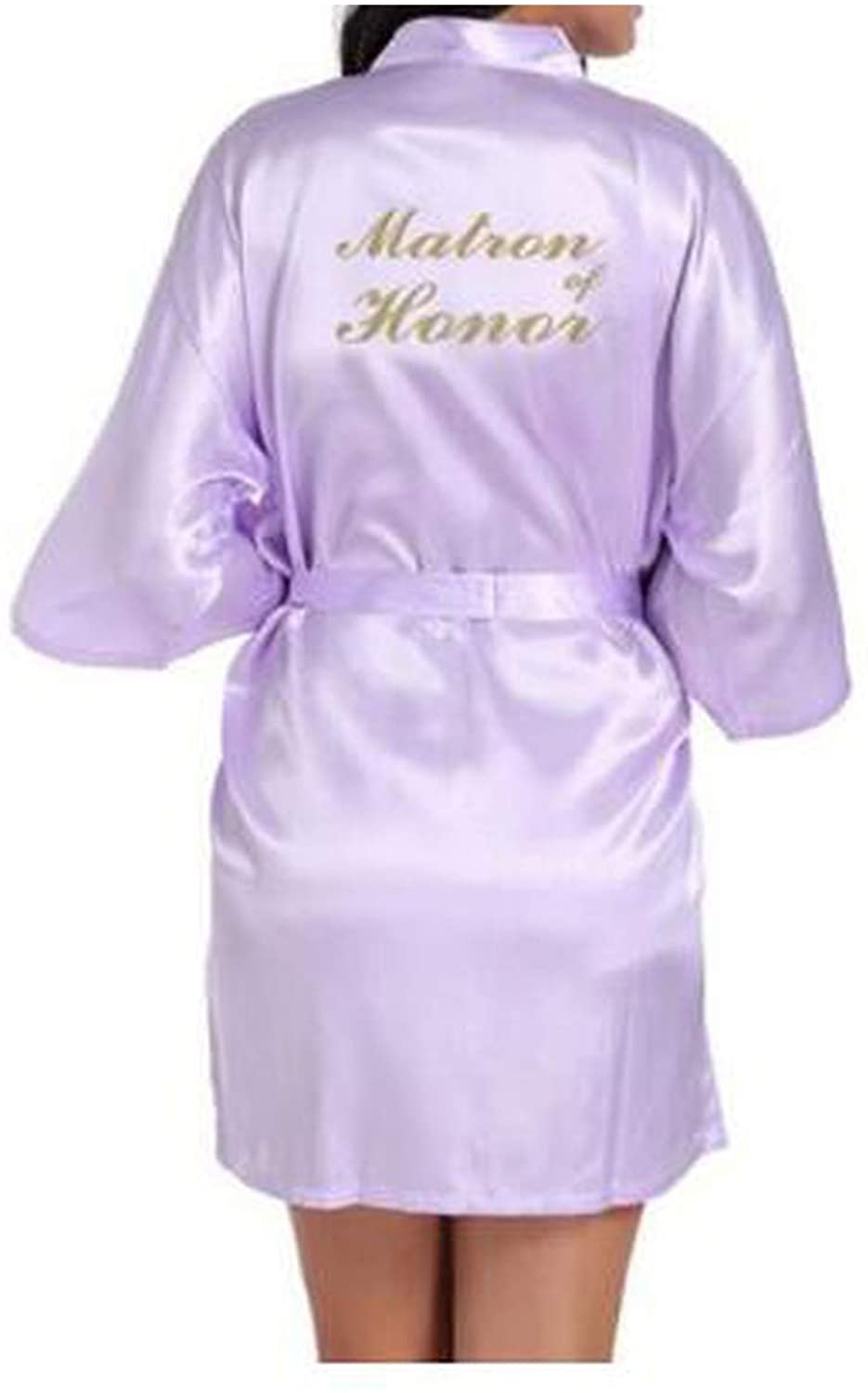 Price:$14.99 Women Bathrobe Letter Bride Bridesmaid Mother of The Bride Maid of Honor Matron Robes Bridal Dressing Gown at Amazon Women’s Clothing store