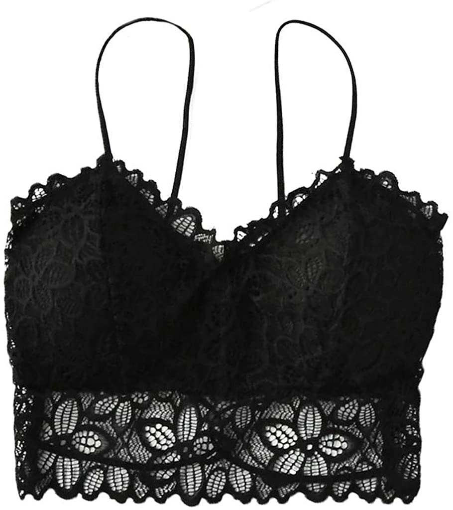 Price:$3.49 Orcbee Women Vest Crop Lace Wire Free Bra Lingerie Sexy V-Neck Underwear Camisole at Amazon Women’s Clothing store