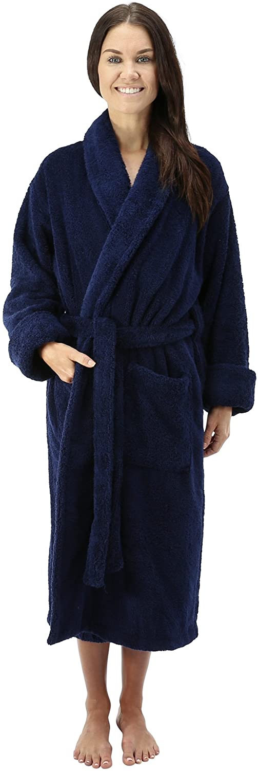 Price:$79.95 Comfy Robes Women's Deluxe 20 oz. Turkish Terry Bathrobe at Amazon Women’s Clothing store