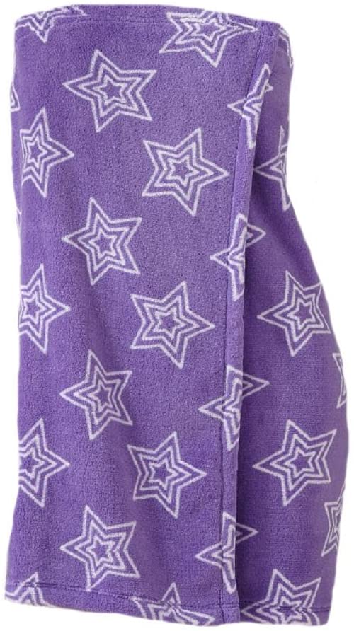 Price:$30.00    SO Juniors/Womens' Plush Shower Wrap (Purple Stars, Small)  Clothing