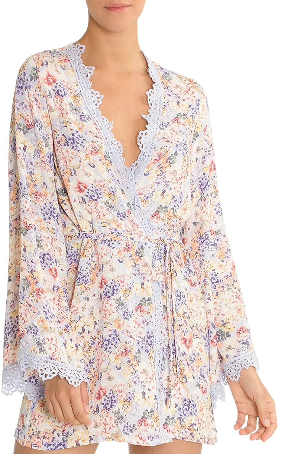 Price:$24.99 In Bloom by Jonquil Windflower Floral Print Wrap Robe (Blue/Peach, X-Large) at Amazon Women’s Clothing store