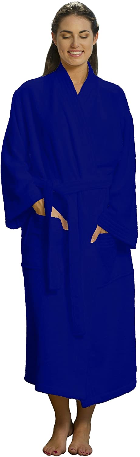 Price:$49.95    Personalized Cotton Robes Men and Womens Bathrobe, Terry Kimono Shower Bath Robe, Navy Mens Robe, Size L/XL (One Size)  Clothing