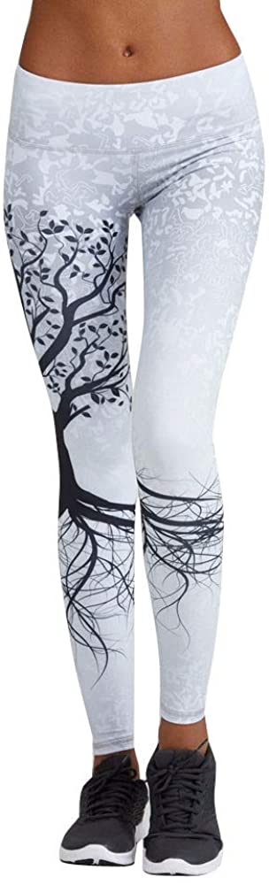 Price:$5.55 Sunhusing Women Big Tree Printed Sports Yoga Workout Gym Fitness Exercise Athletic Pants at Amazon Women’s Clothing store