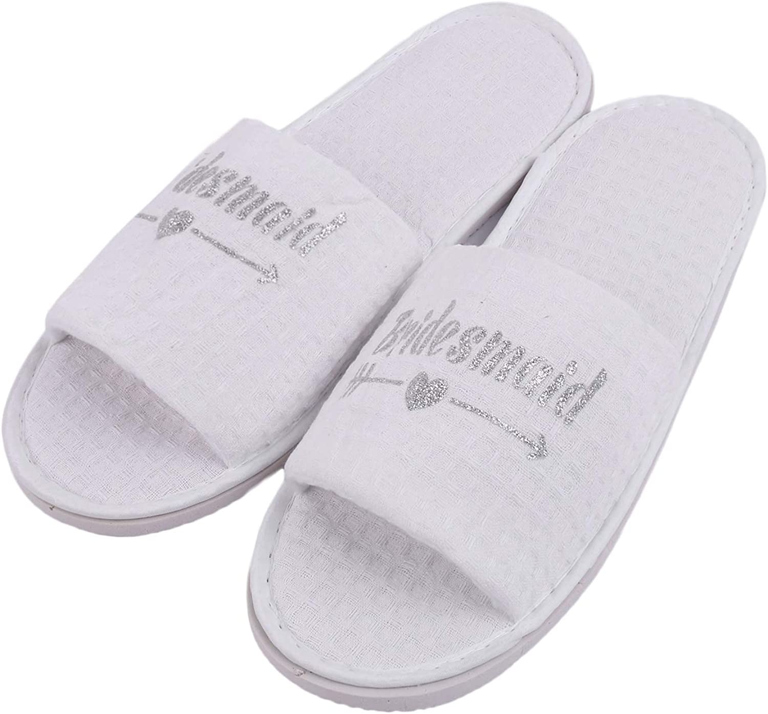 Price:$1.99    Hawiton Bride & Bridesmaind Wedding Slipper Party Slippers for Spa Gold Glitter  Clothing