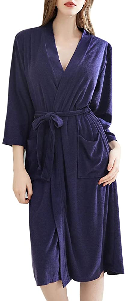 Price:$17.99 Manooby Womens Terry Cloth Soft Kimono Robe Lightweight Sleepwear Bathrobe Ladies Spa Nightgowns Loungewear.(M-3XL) at Amazon Women’s Clothing store