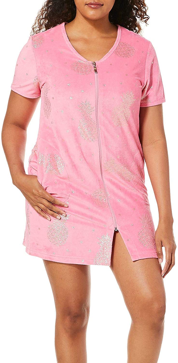 Price:$16.80 Coral Bay Womens Foil Pineapple Terry Robe at Amazon Women’s Clothing store