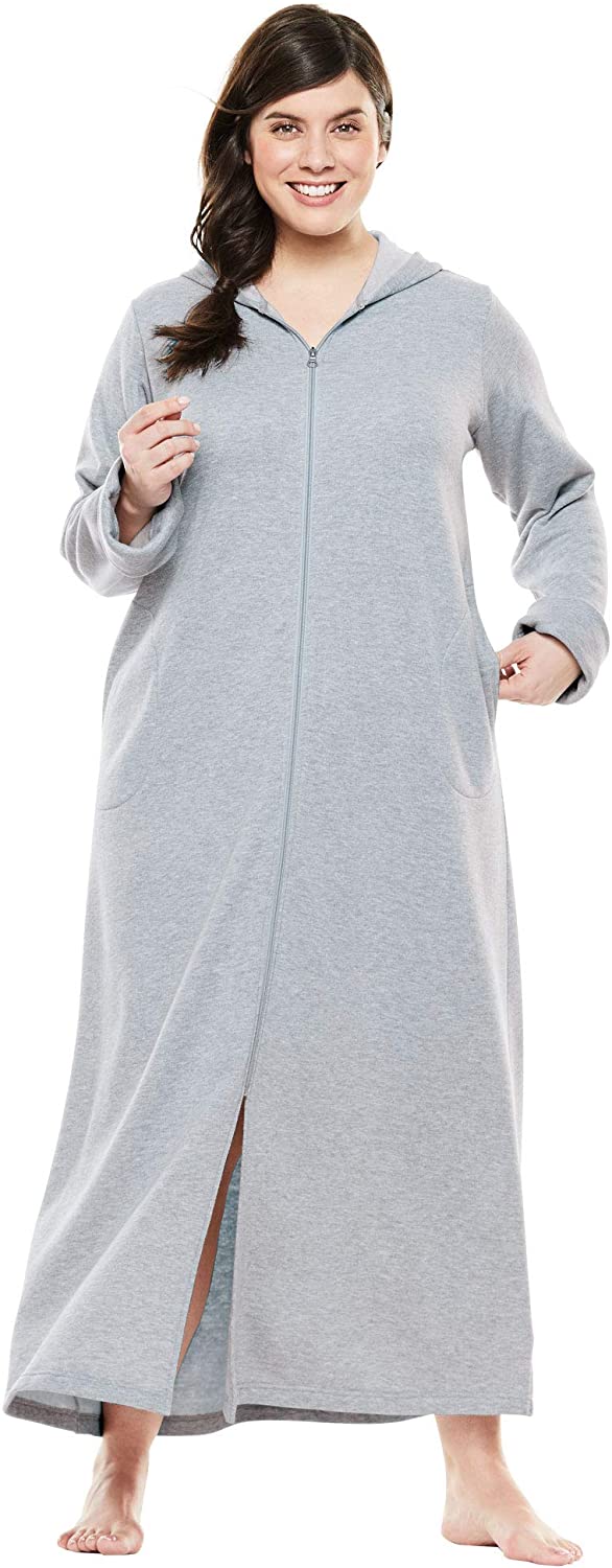 Price:$28.22 Dreams & Co. Women's Plus Size Petite Hooded Fleece Robe at Amazon Women’s Clothing store