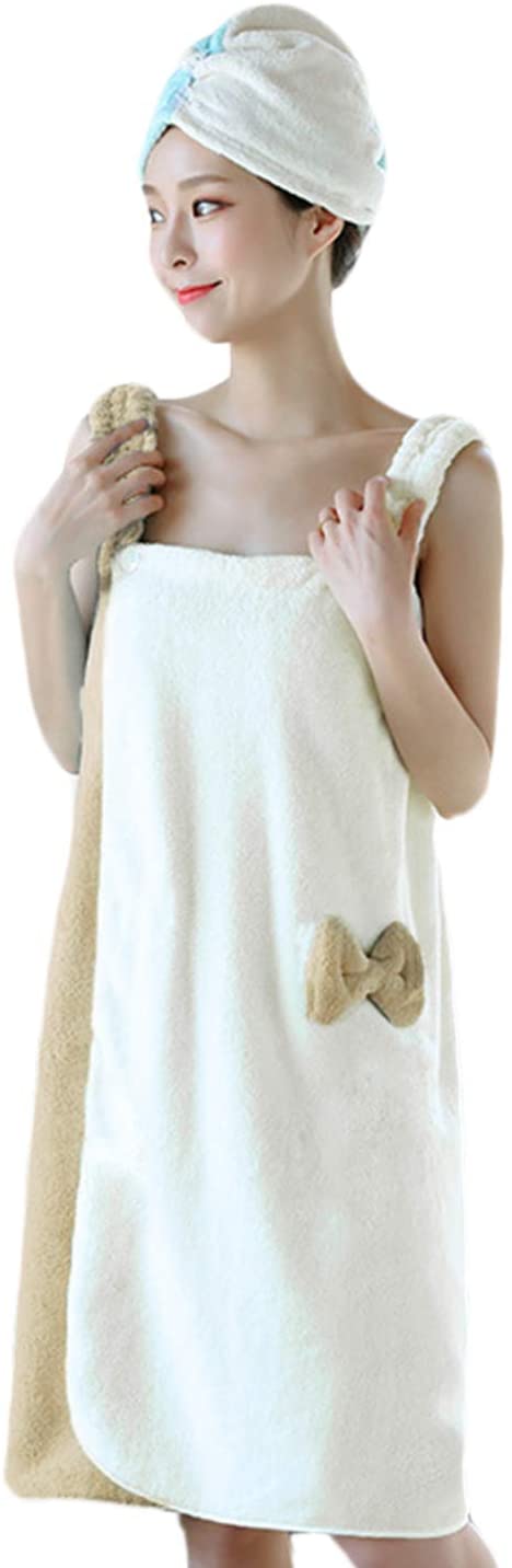 Price:$21.99    Womens Plush Bathrobe with Straps Thick for Winter Velvet Ruffle Beach Spa Wrap Shower Bath Body Towel Quick Dry  Clothing