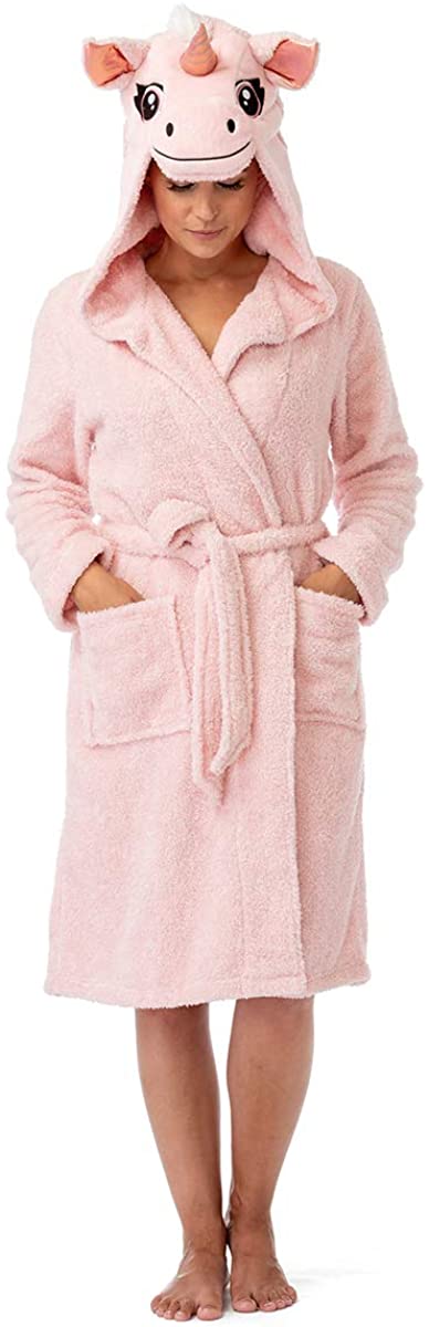 Price:$34.99 Unicorn Hooded Animal Bathrobe for Women at Amazon Women’s Clothing store