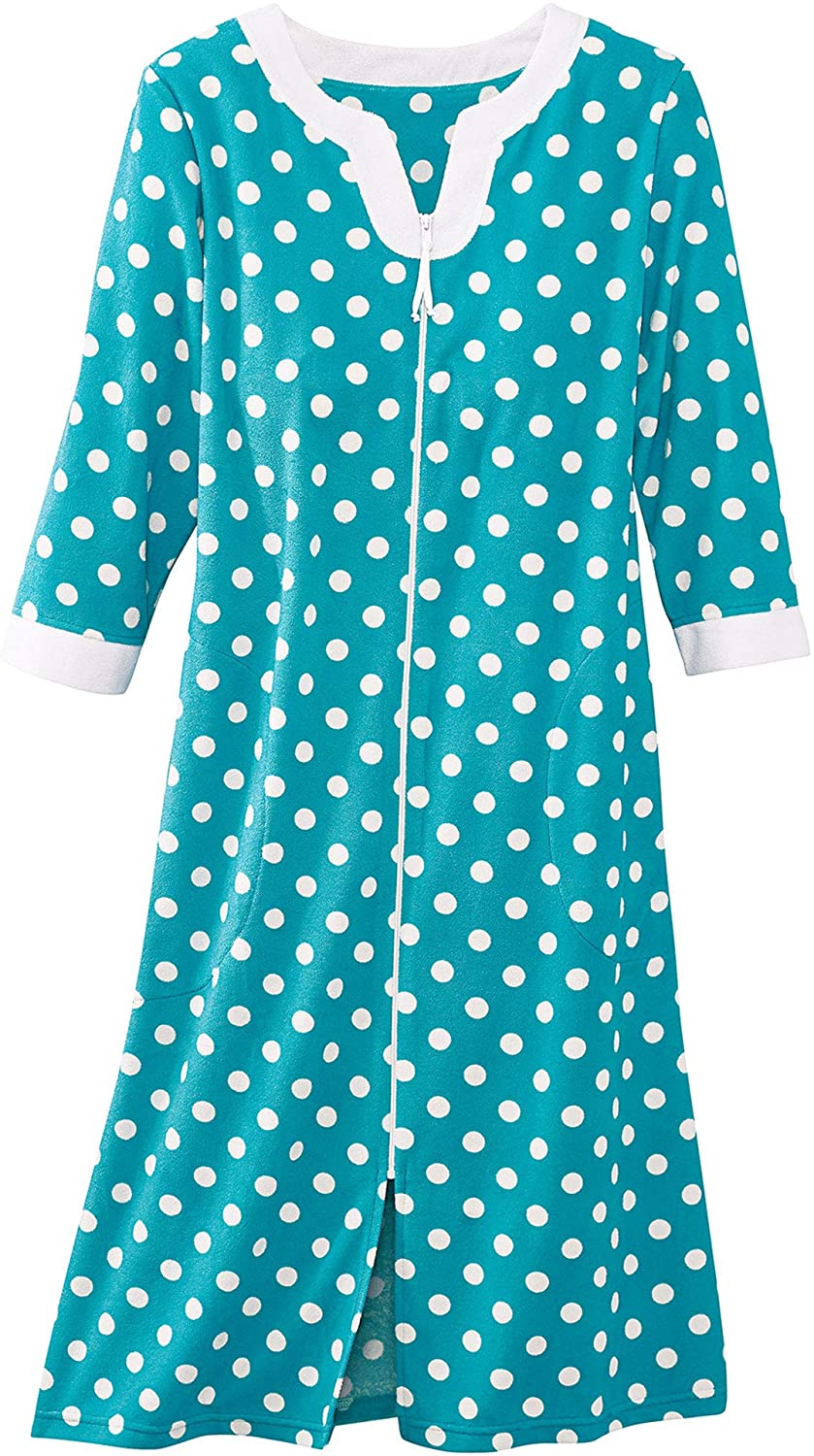 Price:$16.98 National Polka Dot Terry Robe at Amazon Women’s Clothing store