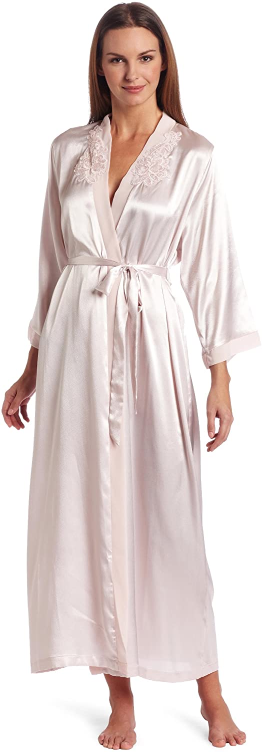 Price:$28.09 Cinema Etoile Women's Bridal Long Satin Robe at Amazon Women’s Clothing store  Bathrobes