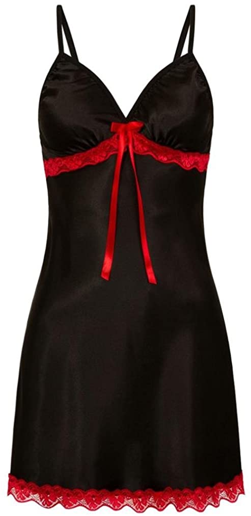 Price:$3.88 WM & MW Women Plus Size Pajamas Dress Lace Bow Lingerie Underwear Dress Babydoll Nightwear Nightgown at Amazon Women’s Clothing store