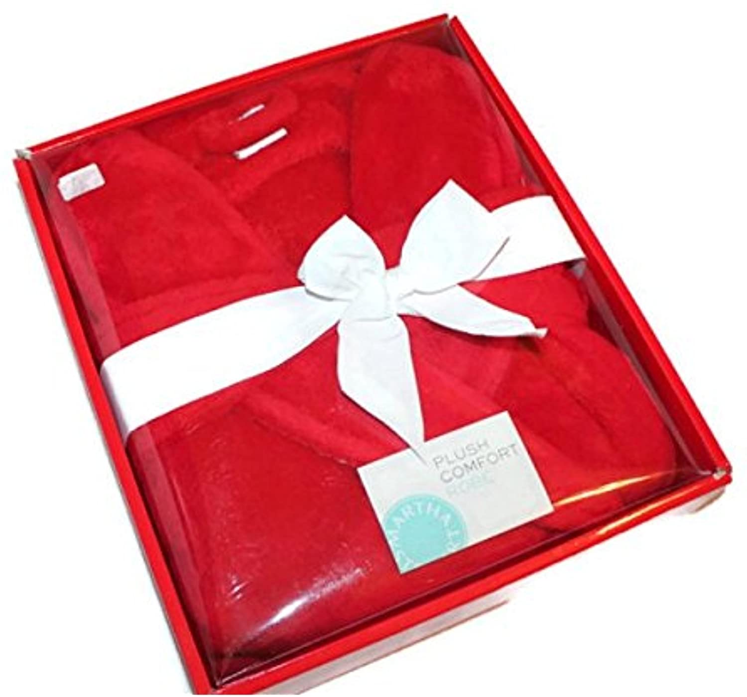 Price:$29.00 Martha Stewart Collection Plush Comfort Robe One Size Red at Amazon Women’s Clothing store