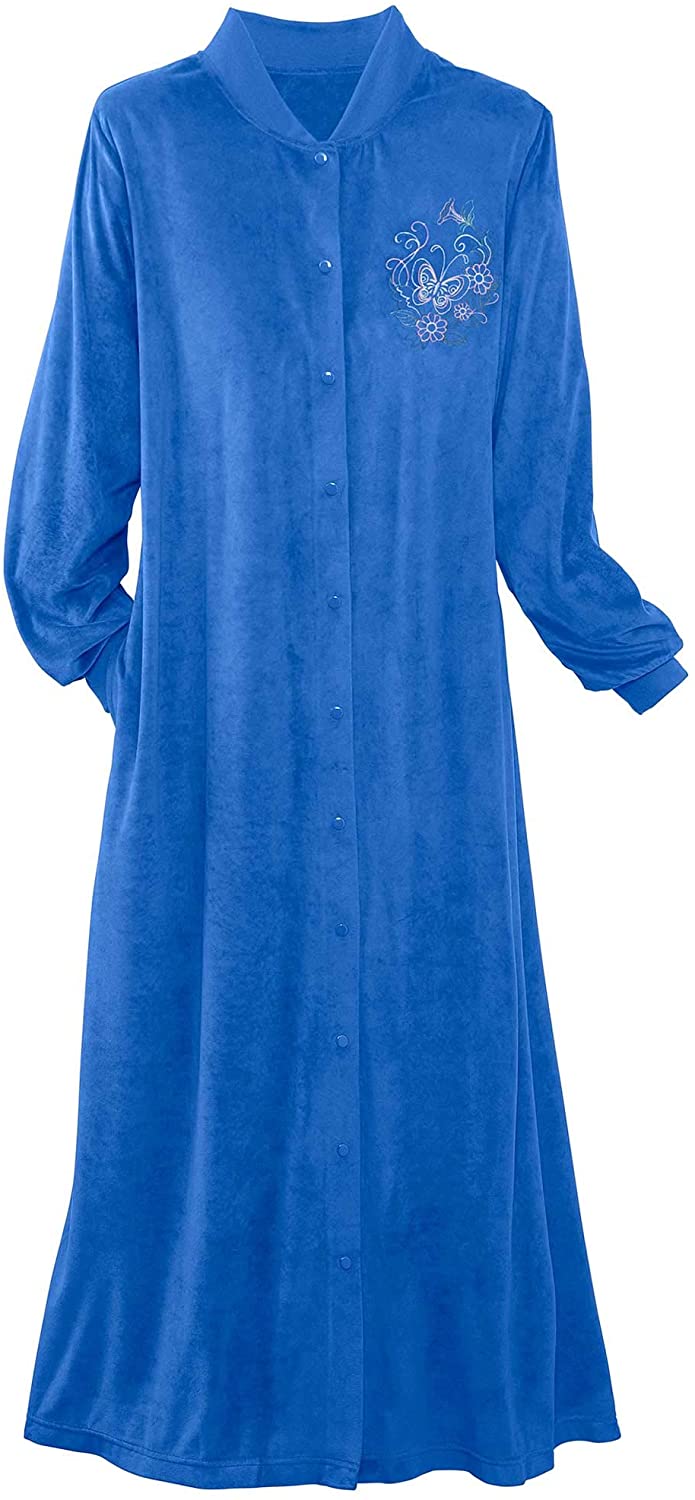 Price:$19.48 National Long Plush Snap Robe at Amazon Women’s Clothing store