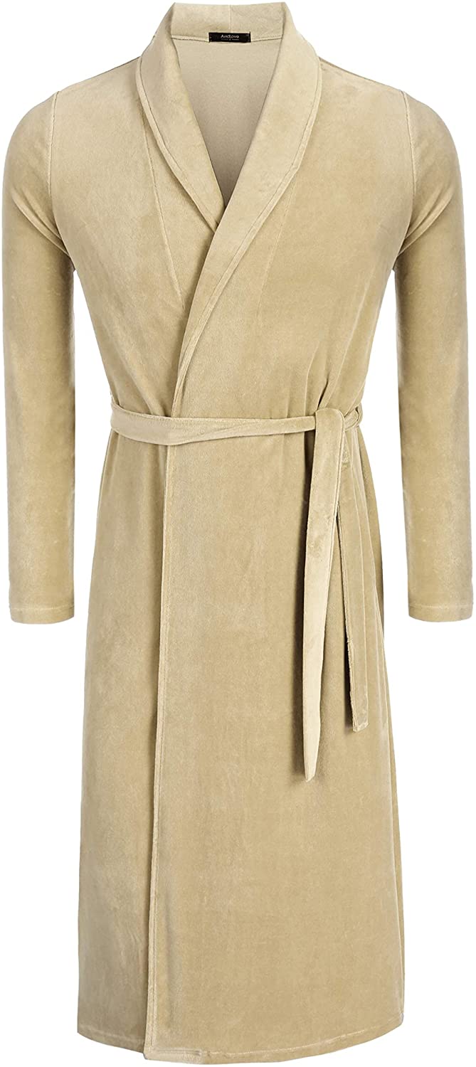 Price:$26.99    Avidlove Men/Women Robes Velvet Kimono Bathrobe Long Sleepwear  Clothing