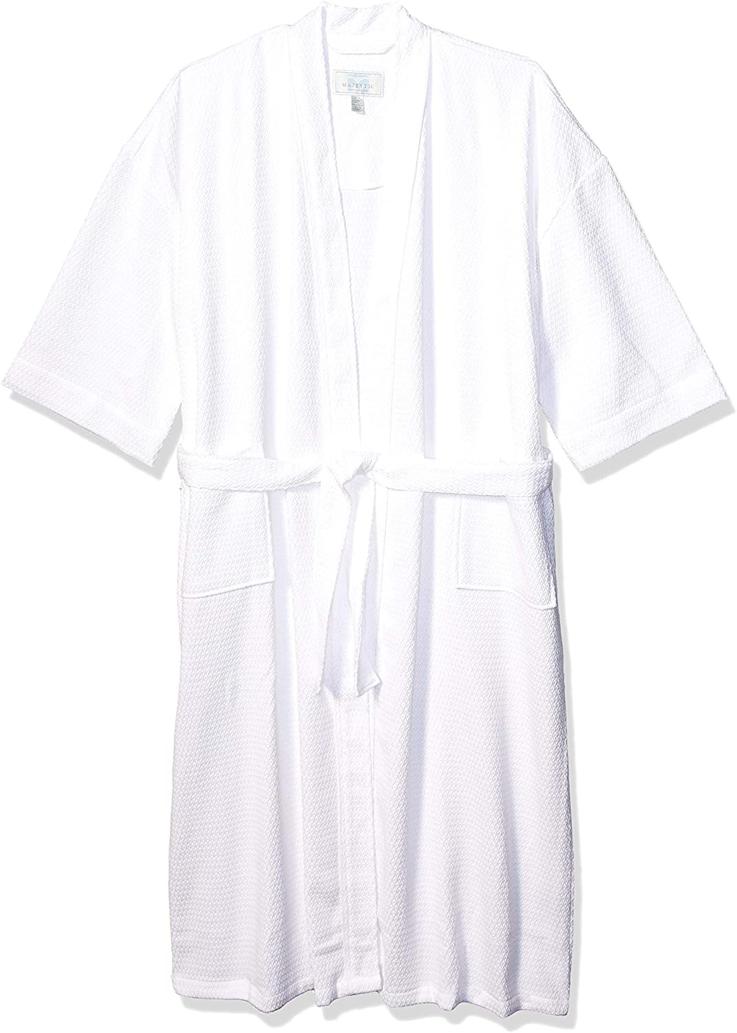 Price:$50.19 Majestic International Women's ST. Catherine Diamond Jacquard Kimono Robe, White 7, OSFA at Amazon Women’s Clothing store
