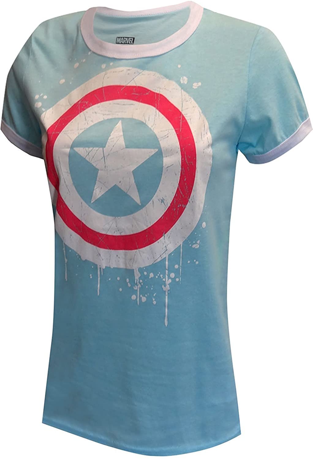 Price:$14.99 Marvel Women's Comics Ladies Captain America Paint Splatter T-Shirt at Amazon Women’s Clothing store