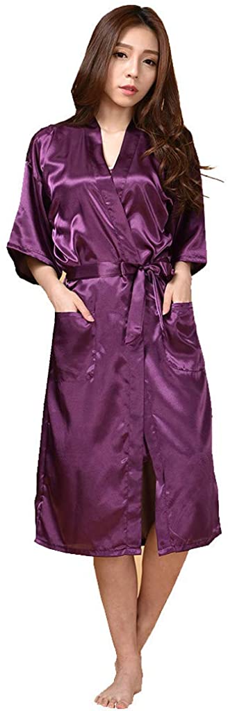 Price:$0.99 Thin Robes for Women, Summer Lightweight Short Ladies Longewear, Soft Bathrobe Bridesmaid Spa Pajamas Sleepwear Tigivemen at Amazon Women’s Clothing store