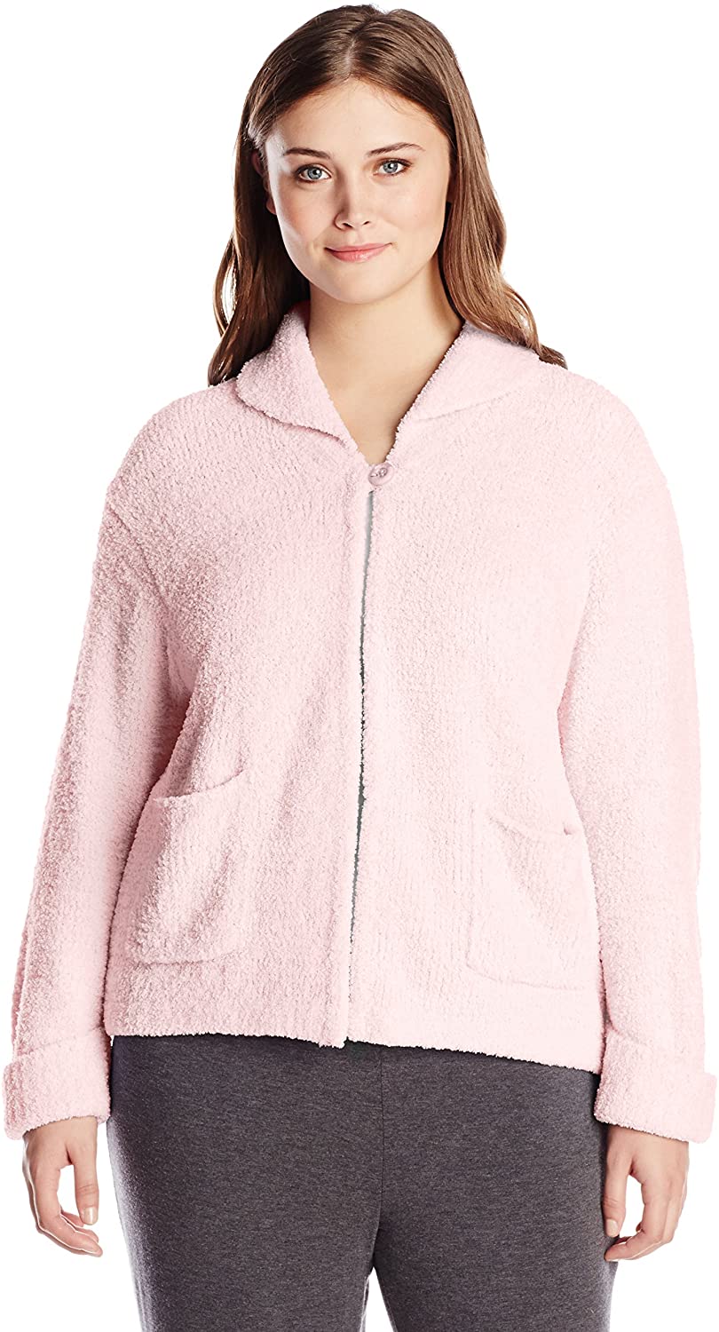 Price:$43.13 Casual Moments Women's Plus-Size Bed Jacket, Pink, 3X at Amazon Women’s Clothing store