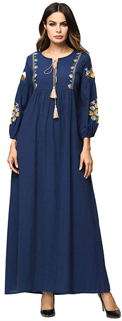 Price:$19.62    HomeMals Women' Folk-Custom Robe Abaya Islamic Muslim Middle Eastern Long Dress Fashion Boutique Dress, Muslim Robes  Clothing