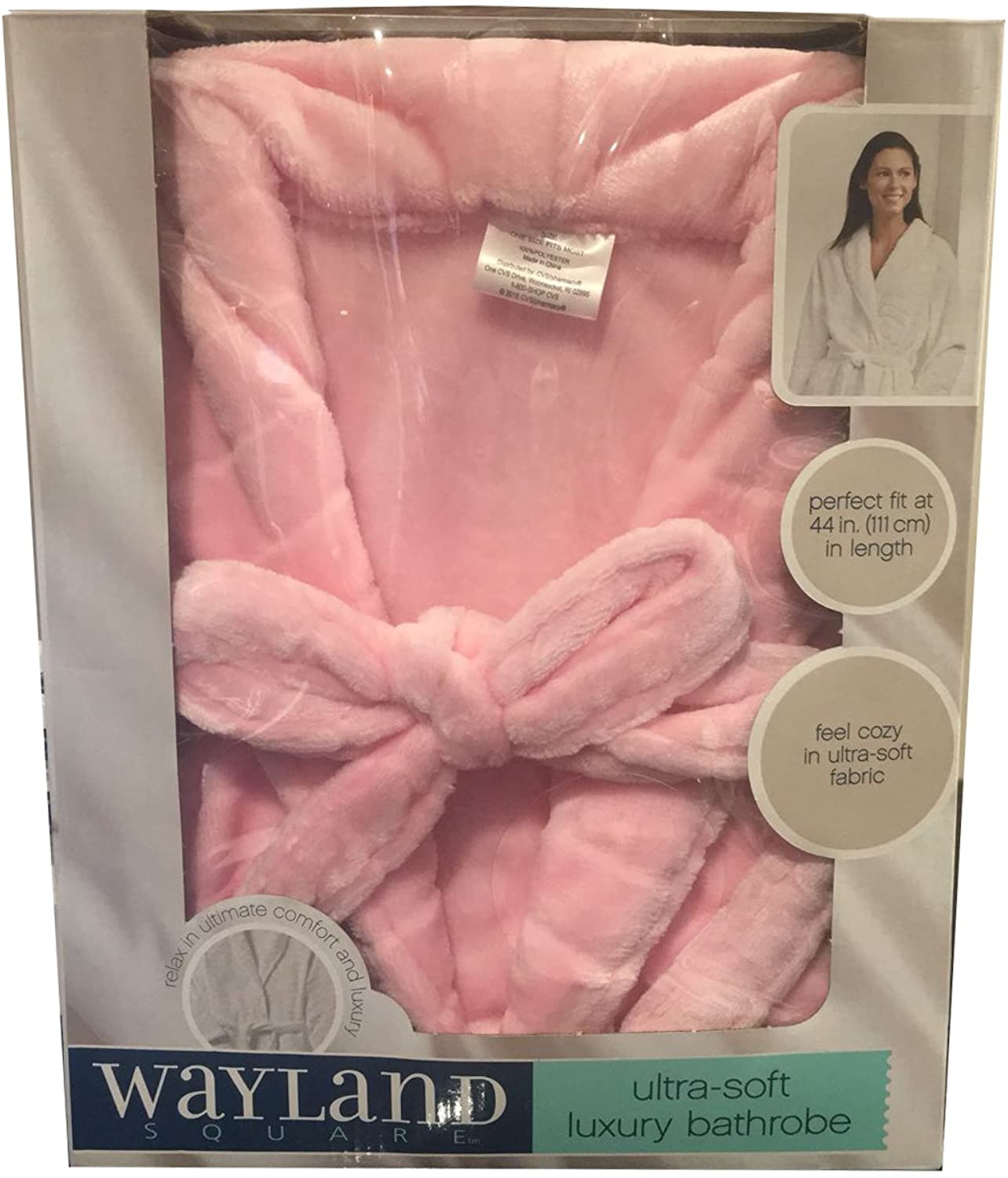 Price:$41.99 Wayland Square Ultra Soft Luxury Bathrobe Plush Bathroom Robe (Pink) at Amazon Women’s Clothing store