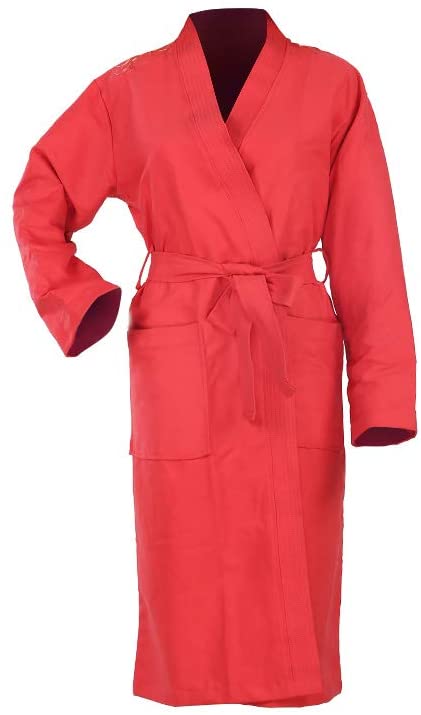Price:$33.99    Deconovo Bathrobe, Small, Red  Clothing