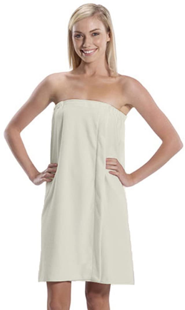 Price:$14.99    Microfiber Bath Wrap Women's Washable Adjustable Spa Beach Pool Shower Wrap Beig  Clothing