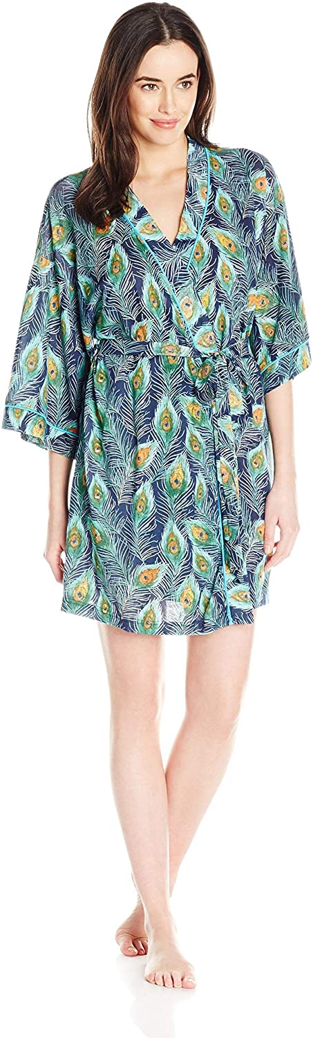 Price:$19.95 Bottoms Out Women's Printed Rayon Kimono Robe at Amazon Women’s Clothing store